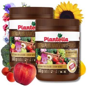 shumee PLANTELLA EXTRA PLUS Univerzalno večkomponentno gnojilo NPK 20 20 20 2x500g