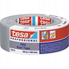 shumee TESA DUCT TAPE srebrn vodoodporen lepilni trak za popravilo tkanin 50 m x 50 mm