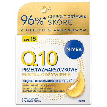 shumee NIVEA Q10 ekstra hranilna dnevna krema proti gubam 50 ml