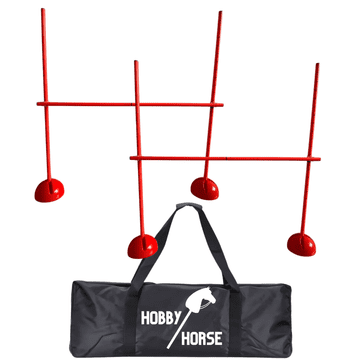 shumee 2 x PRENOSNA OVIRA ZA HOBBY HORSE ZA PRESKAKANJE 120 CM KONJA NA PALICO [M-OBSTACLE2]