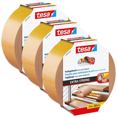 shumee Dvostranski tesa ekstra močan lepilni trak za preproge 25 m x 50 mm zelo močan x 3