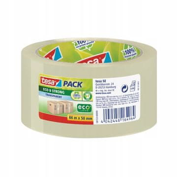 shumee TESA ECO&STRONG Samolepilni pakirni trak, prozoren, 66 m x 50 mm