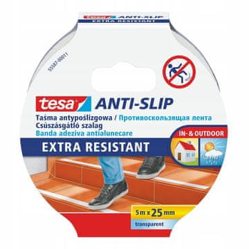 shumee TESA samolepilni protizdrsni trak za stopnice, prozoren, 5 m