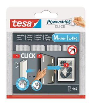 shumee Samolepilni trakovi TESA Velcro z lepilom za lepljenje slik, 4 pari, velikost M