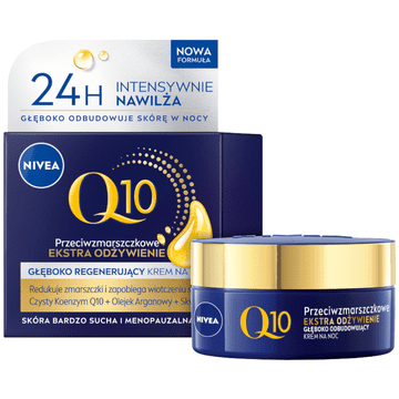 shumee NIVEA Q10 vlažilna nočna krema za obraz proti gubam 50 ml
