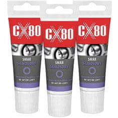 shumee CX80 Brezbarvna silikonska mast za gumo, tesnila za živila, pipe, NSF 40 g x 3