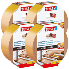 shumee Dvostranski tesa ekstra močan lepilni trak za preproge 25 m x 50 mm zelo močan x 4