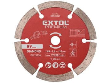 Extol Premium Diamantna rezalna plošča, segmentirana 89x1,8x10mm 8893022F