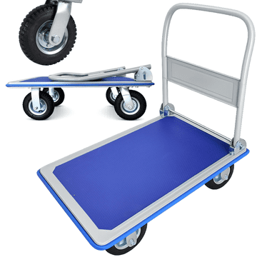 shumee TRANSPORTNI VOZIČEK S PLATFORMO 90x60cm