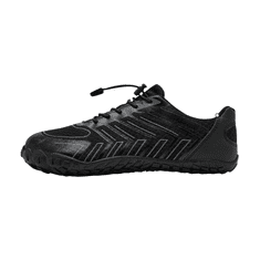 Nikcorp Trailové barefoot športne tekaške čevlje IceUnicorn Trail Training wide toe box, zavezovanje, zračna sintetična pletenina, gumijast podplat za tek po neravnem terenu in fitnes, črni 41 EU