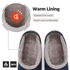 Nikcorp ženske zimske copate SMajong zatepljene s krznom, vodoodporne, slip-on, protizdrsni podplat, modre 37 EU