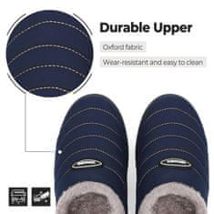 Nikcorp ženske zimske copate SMajong zatepljene s krznom, vodoodporne, slip-on, protizdrsni podplat, modre 37 EU