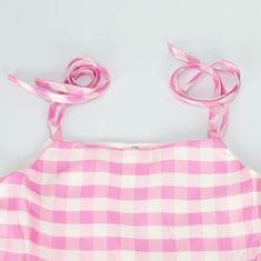 Nikcorp Otroški kostum za cos-play princeske Carnival roza Rose Red 110 cm komplet: jopica z gumbi, zvonaste hlače z zvezdicami, apaszka, očala srca, uhani