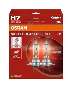 Osram Osram H7 NIGHT BREAKER SILVER + 100% Duo Box
