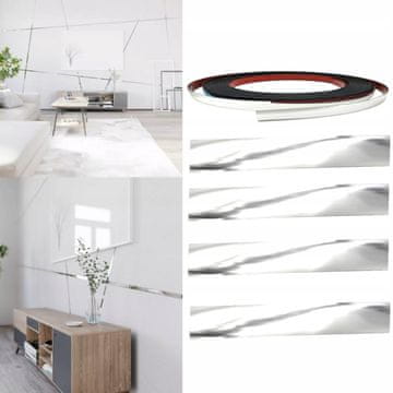 shumee DEKORATIVNI TRAK 0,6 cm PVC 6 mm KROMIRAN 10 METROV SAMOLEPILAN