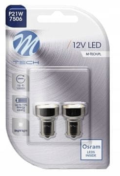 M-Tech P21W Osram LED žarnica 18xSMD2835 bela