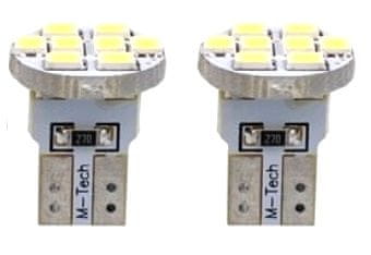 M-Tech LED ŽARNICA W5W T10 8xSMD M-TECH OSRAM LED BELA