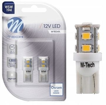 M-Tech LED žarnica W5W T10 M-TECH 9xSMD 2835 OSRAM LED