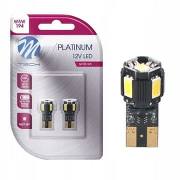 M-Tech W5W LED ŽARNICE TOPLO BELE 5xSMD T10