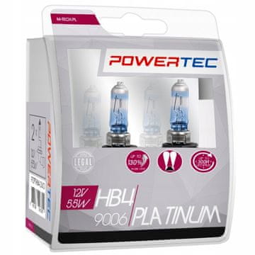 M-Tech 2x HB4 9006 POWERTEC PLATINUM PLUS 130% KOMPLET ŽARNIC Z ODOBRITVENIM UKREPOM ECE R37
