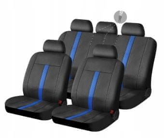 MICHELIN Prevleke za sedeže za SUV vozila s 3,5 mm PVC peno, 9-delni komplet, črne in modre barve