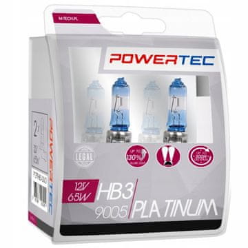 M-Tech HB3 POWERTEC PLATINUM PLUS 130% 65W ŽARNIC KOMPLET Z ODOBRITVENIM STANDARDOM ECE R37