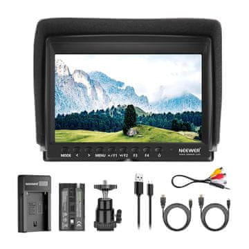 Neewer Monitor za teren F100 z USB polnilnikom in baterijskim kompletom