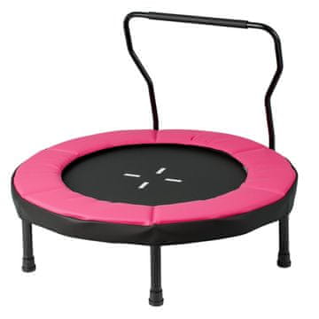 Northix Otroški trampolin 102 cm z odstranljivim ročajem roza barva