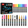 Netscroll 24-delni set akrilnih markerjev na vodni osnovi, konica 1–3 mm, za več površin, AcrylicMarkers