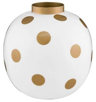 Pip Studio Vaza Dots bele/zlate 23 cm