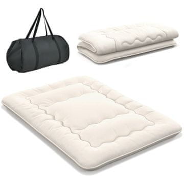 Northix Japonska vzmetnica futon, tatami podloga, bež, 140x200 cm