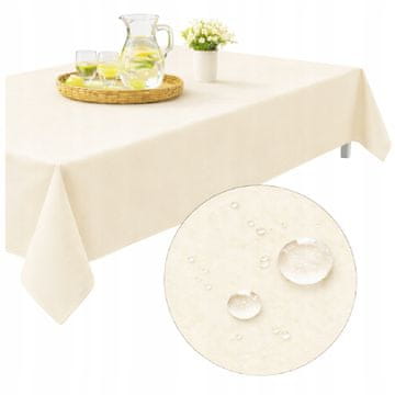 shumee Vodoodporen vrtni prt 155x260 za mizo, teraso, balkon, pergolo, ecru, ecru