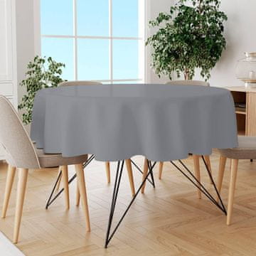 shumee Cozy Home & Living siv prt 140 cm okrogel - klasično eleganten, dekorativen visoke kakovosti, idealen za jedilnico, praznovanja in dekoracijo mize
