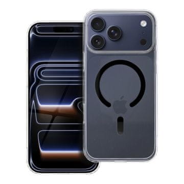 OEM Ovitek za iPhone 17 PRO MAX Drop Glue Colorful Ring Mag Cover, združljiv z MagSafe, črn
