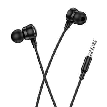 Hoco Žične ušesne slušalke z 3,5-mm priključkom Hoco M116, črne