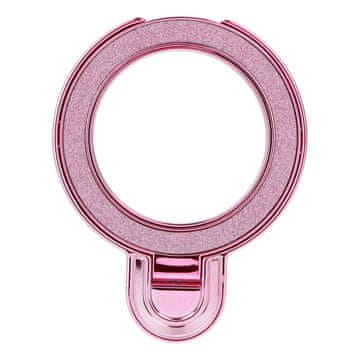 OEM Stojalo za telefon CIRCLE GLITTER – nalepka – roza