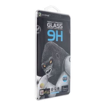 X-One Kaljeno steklo X-ONE Full Cover Extra Strong, mat – za iPhone 15 Pro Max (s celotnim lepljenjem), črno