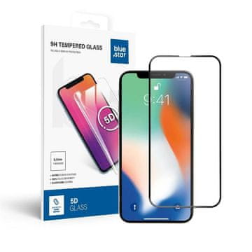 Blue Star Kaljeno steklo za iPhone X (full glue) Blue Star 5D, črno