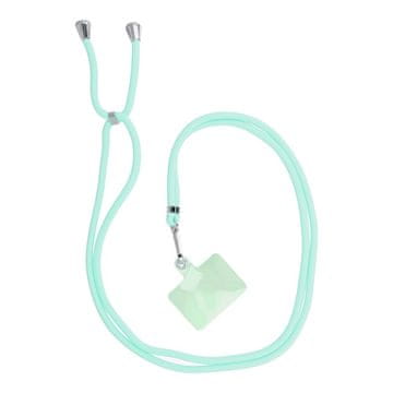 OEM Vrvica za telefon, obesek za telefon – SWING (6 mm) z nastavljivo dolžino / dolžina vrvice 165 cm (največ 82,5 cm v zanki) / za nosenje prek ramena ali okoli vratu – svetlo zelena