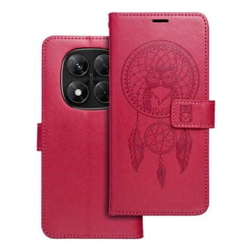 OEM Torba MEZZO Book za XIAOMI Redmi Note 14 PRO 5G / 14 PRO PLUS 5G, magenta, z motivom lovilca sanj