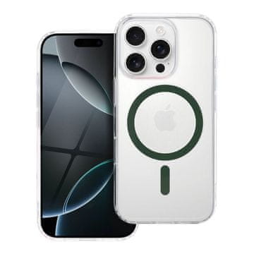OEM Ovitek za iPhone 16 PRO MAX Drop Glue Colorful Ring Mag Cover, združljiv z MagSafe, temnozelen