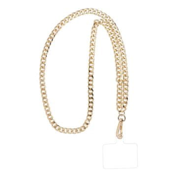 OEM Vrvica za telefon, obesek za telefon – CHAIN #81 / dolžina vrvice 80 cm (40 cm v zanki) / za okoli vratu – zlata