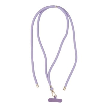 OEM Vrvica za telefon, obesek za telefon – SWING (8 mm) z nastavljivo dolžino / dolžina vrvice 165 cm (največ 82,5 cm v zanki) / za nosenje prek ramena ali okoli vratu – vijolična