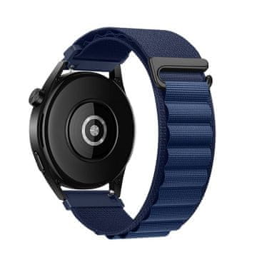 FORCELL Pas za Samsung Galaxy Watch Forcell F-Design FS05 s sponko, iz poliestra, 20 mm, temno modra barva