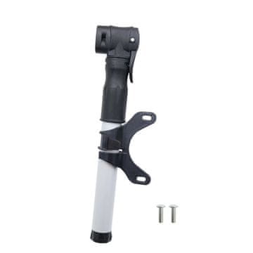OEM Mini črpalka z nosilcem za pritrditev na kolo/skuter FSPMP-387, črno-srebrna