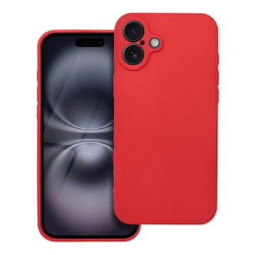 OEM Mehka torbica za iPhone 16 Plus, rdeča