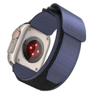 FORCELL Pas za Apple Watch Forcell F-Design FA05 z velcro zaponko, iz najlona, 42 / 44 / 45 / 49 mm, modre barve