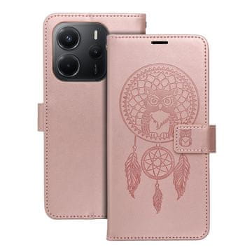 OEM Torba MEZZO Book za XIAOMI Redmi Note 15 PRO 5G, motiv lovilca sanj, zlato-roza