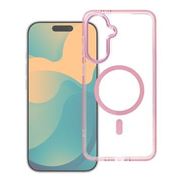OEM Ohišje FRAME CLEAR HYBRID MAG COVER, združljivo z MagSafe, za SAMSUNG A57 v barvi pudrasto roza