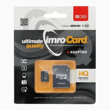 IMRO IMRO pomnilniška kartica microSD 8 GB, 100 MB/s, razred 10, UHS-I, s SD-adapterjem